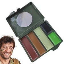 Camouflage Face Paint - Light Green Loam 5 Colors Waterproof Makeup Face Paint
