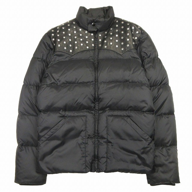 Giacca Saint Laurent by Hedi Slimane Eddy in pelle di capra con borchie nera 48 da uomo