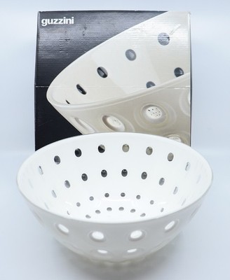 Guzzini Le Murrine Bowl White 10  Made in Italy New w/ Box
