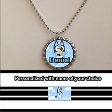 Bluey personalized necklace with name of your choice great gift favor