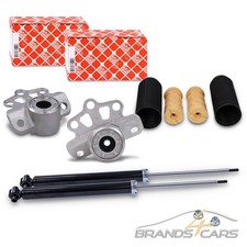 ATEC 2x STOßDÄMPFER +FEBI DOMLAGER +PROTECTION-KIT HINTEN FÜR FIAT OPEL CORSA D