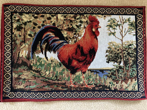 ROOSTER PLACEMAT FARM TABLE HOME KITCHEN