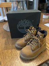 Timberland 6-Inch Premium Waterproof Wheat Boots Toddler Sz 6 Wheat Nubuck 10860