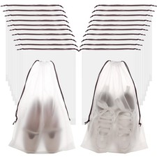 20 Pack Shoe Bags - 15.7" x 11.8" Clear Large Waterproof Portable clear