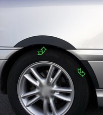 4STK HINTEN Schwarz Radlauf Zierleisten Set f&uuml;r MERCEDES CL W203 L+R