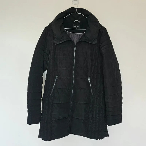 Next 16 Tall extra lange gefütterte Jacke schwarz lang Damen