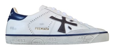 Premiata men's leather sneakers STEVEN_7503 white and blue tg.41