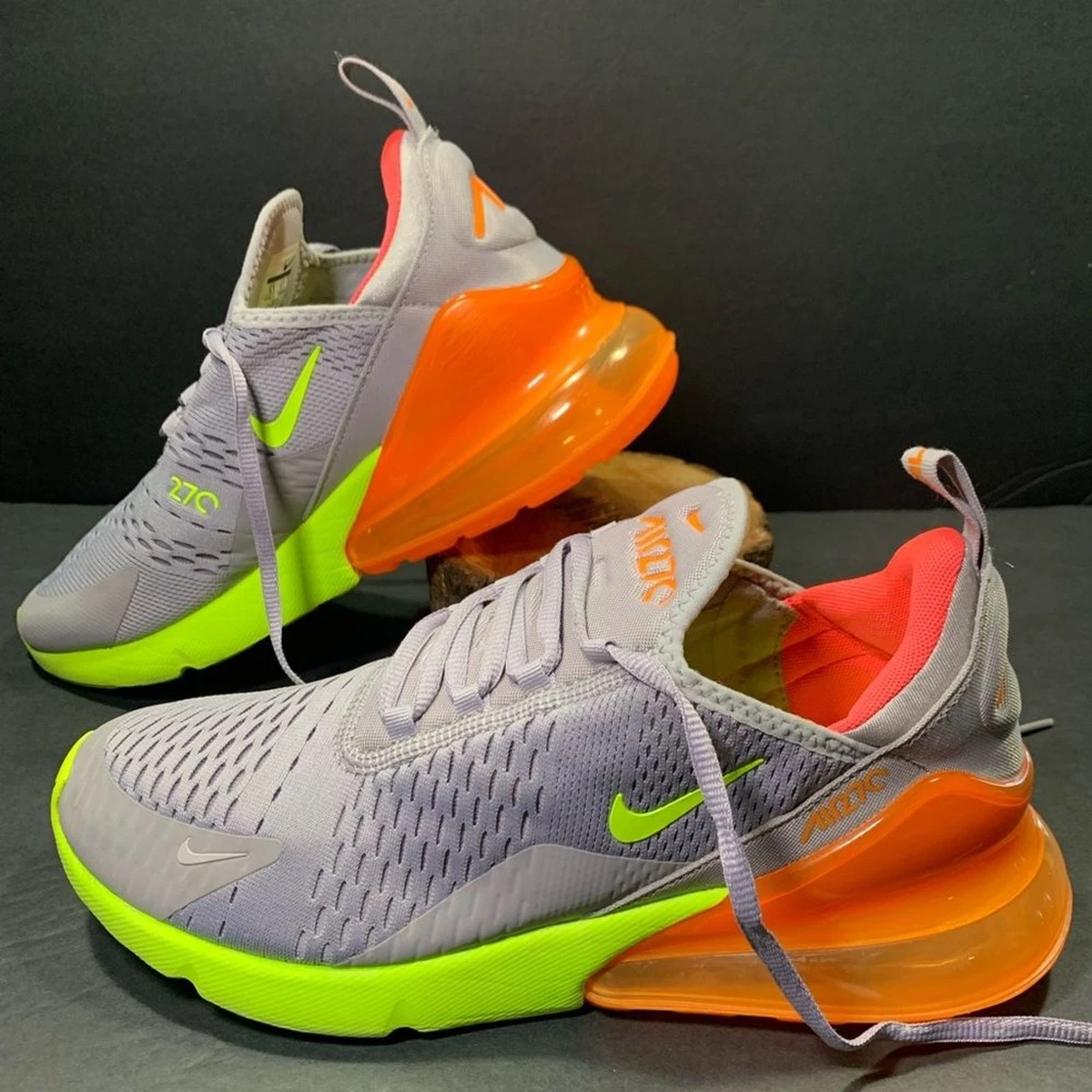 Nike Air Max 270 Grey Volt Orange for Sale | Authenticity