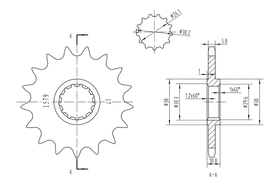 For Yamaha YZF R1 1998-2016 BikeMaster 965575 520 Series Sprocket Foto 2 de 2