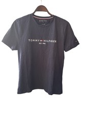 T-shirt uomo Tommy Hilfiger L nera logo cotone organico manica corta