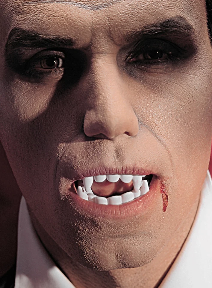 Dent de vampire en plastique - Dents de vampire pointues en plastique - le - Photo 4/4