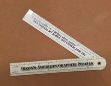 1904 DIXON PENCIL CELLULOID CALENDAR AND RULER VINTAGE 