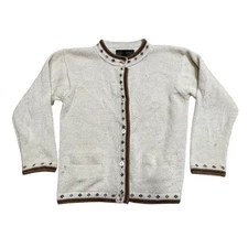 La Vicunita M Alpaca Cardigan Sweater Multicolor Vintage
