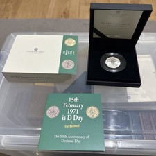 2021 UK DECIMAL DAY 50th ANNIVERSARY 50p PROOF SILVER COIN 