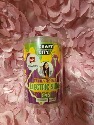 Craft City Karina's Pre-Made ELECTRIC SLIME Yellow Circuit & Green Volt New