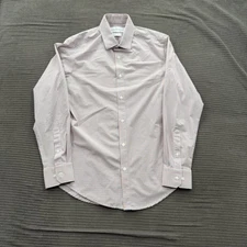 Mizzen Main Leeward Shirt Mens Medium Trim Fit Plaid Performance Stretch Dress