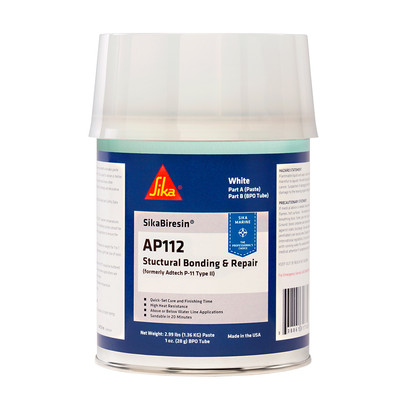 Sika SikaBiresin AP112 Resin White Quart BPO Cream Hardener Included 611395
