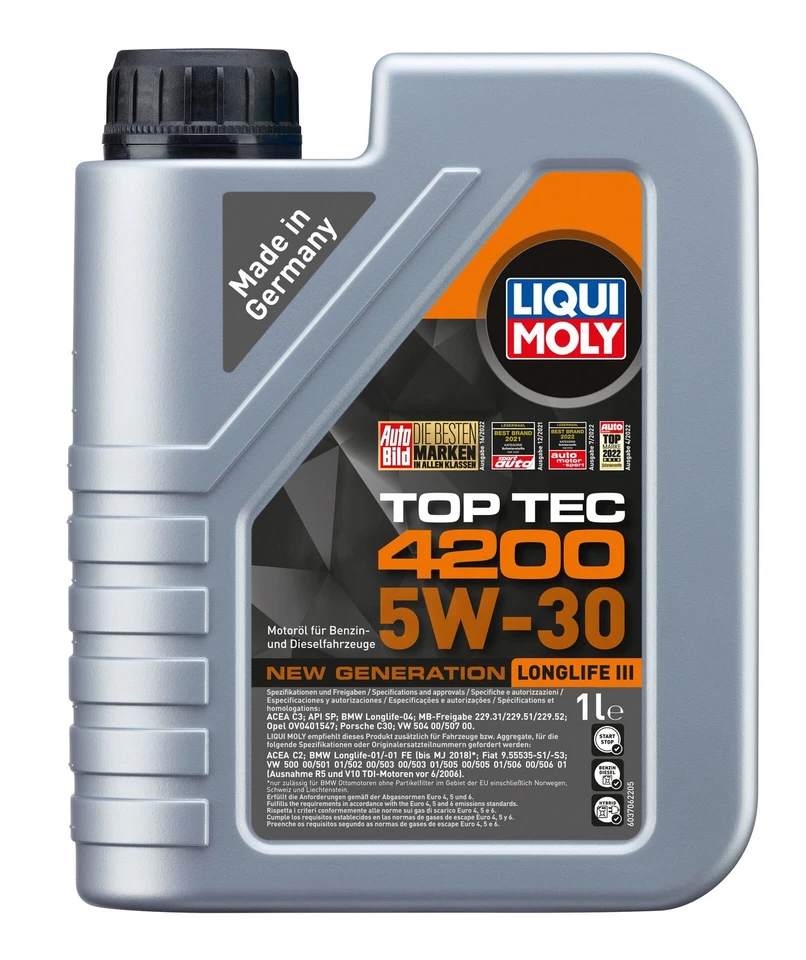 BOSCH Ölfilter 7 L LIQUI MOLY Top Tec 4200 5W-30 für Mercedes-Benz B-Klasse - Bild 2 von 4
