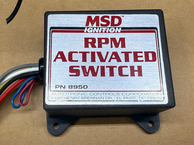 NEW MSD 8950 RPM Activated Switch Adjustable w/MSD Pills Single Circuit