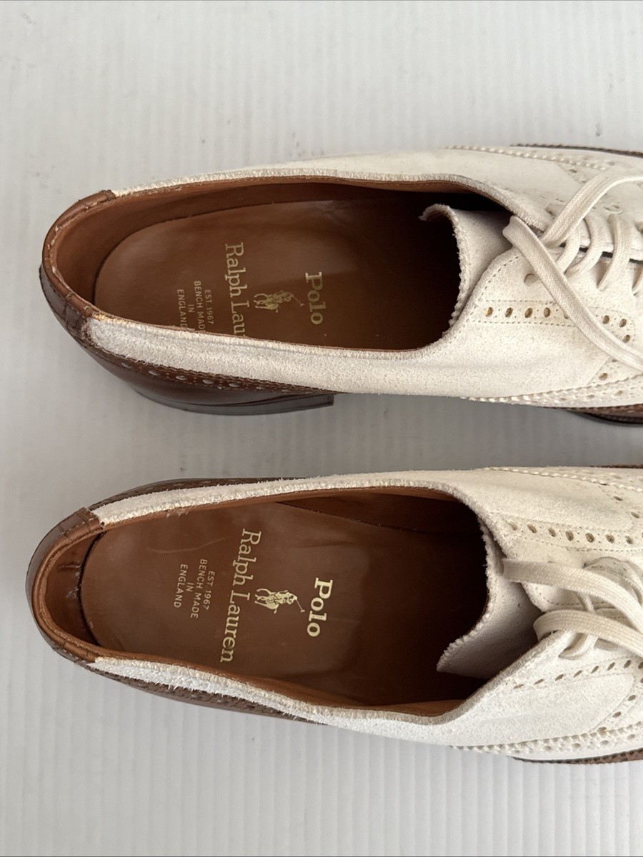 Polo Ralph Lauren Crockett & Jones Iconic Wingtip Brown White