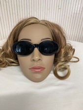 Lunettes de Soleil Noires Vintage Ovale Alain Afflelou DIV061