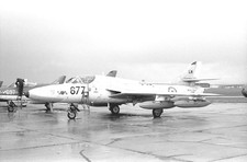 764 Sqn, Hawker Hunter T.8, XL603 '677LM' at Lossiemouth, May '71 - Original Neg