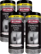 Weiman Stainless Steel Cleaner Wipes (4 Pack)
