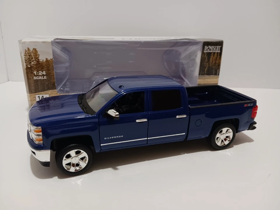1:24 2014 "Blue Topaz" Silverado LTZ Z71 Crew Cab Pickup Truck, Made by Norscot  - Image 2 of 4