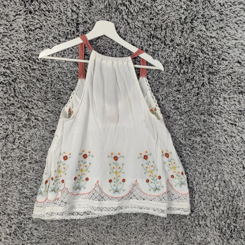 Camiseta sin mangas Altard State Boho floral bordada con ribete de encaje halter para mujer grande Foto 2 de 4