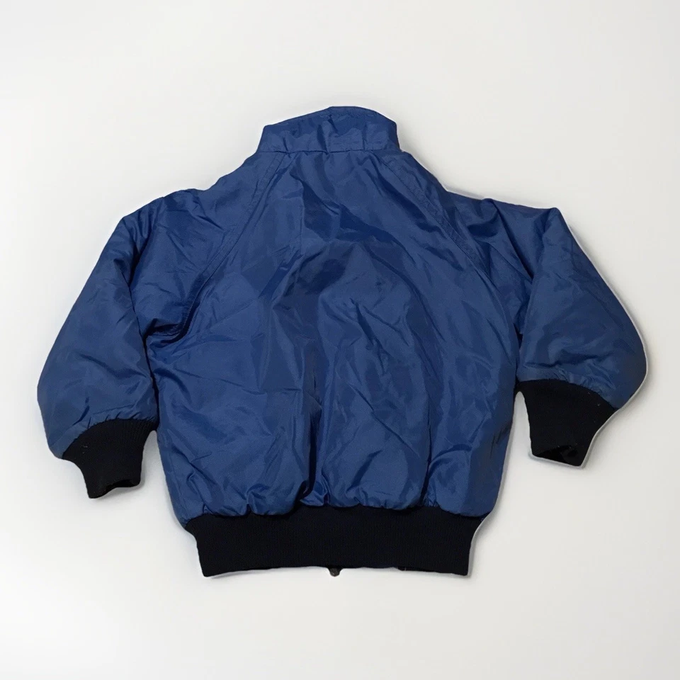 Patagonia Vintage Kids 4/5 Blue Zip Bomber Fleece Lined Jacket - Image 3 of 4