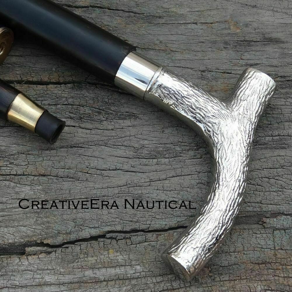 Solid Silver Designer Head Handle Vintage Antqiue… - image 5