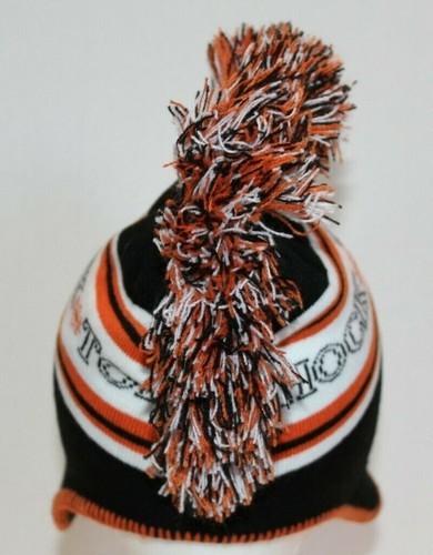Neu ohne Etikett Shock Top schwarz & orange Strick Beanie Mütze Mütze mit Mohawk Fransen KOSTENLOSER VERSAND! - Bild 4 von 7