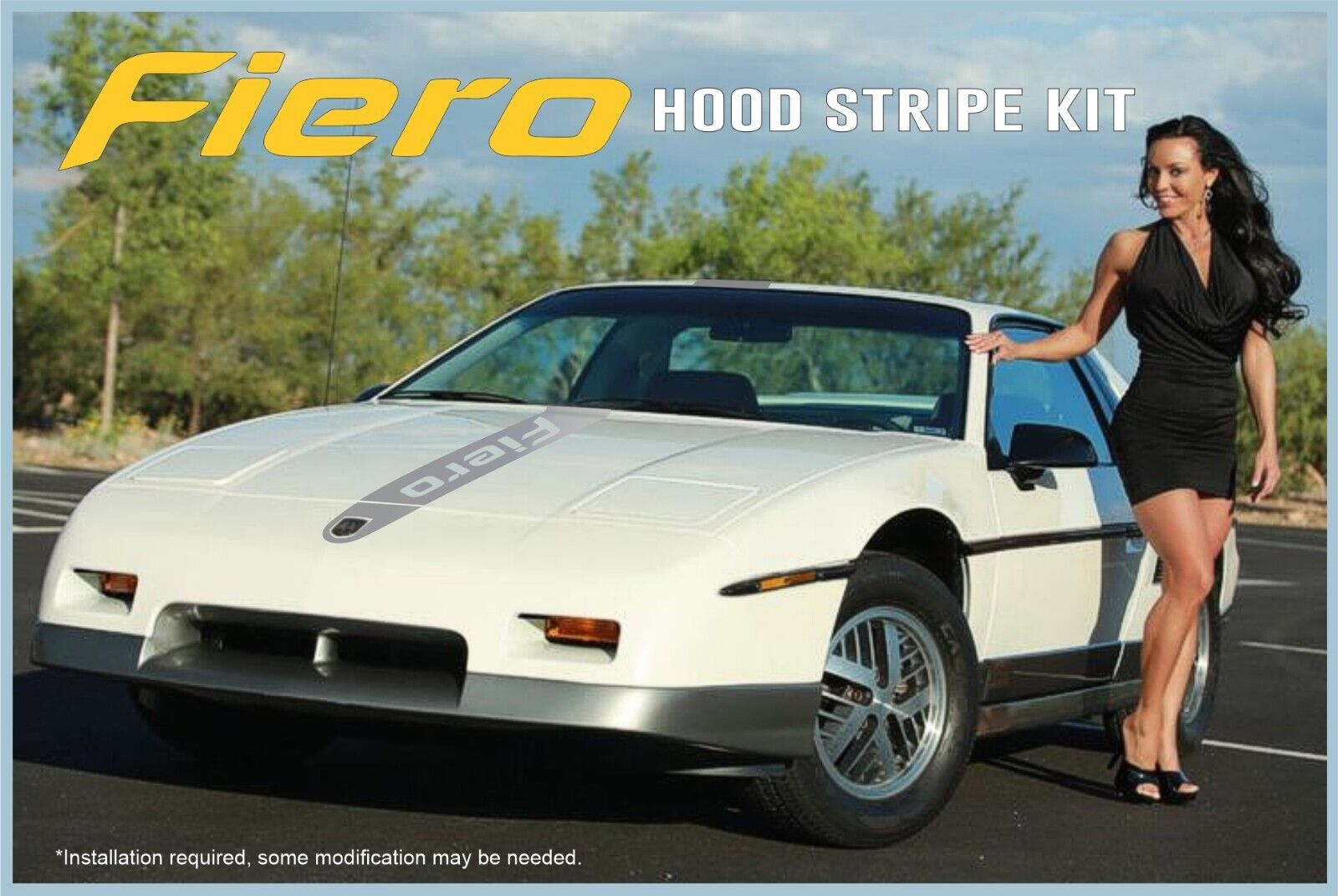 Pontiac Fiero Side Stripes for GT, SE, & Formula Models - FREE FENDER  EMBLEMS