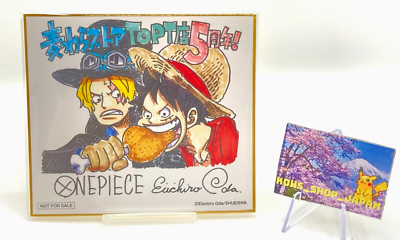 ONE PIECE Luffy Eiichiro Oda Autograph Shikishi Art Card Tokyo One