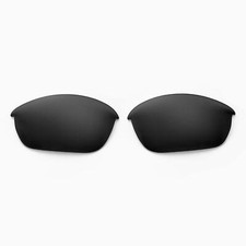 Walleva Black Non-Polarized Replacement Lens For Oakley Half Jacket 2.0 Glasses
