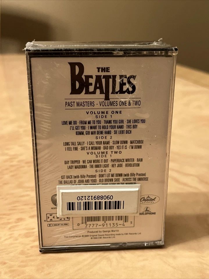 The Beatles Past Masters Volume 1 2 Cassette Tape Tapes Capitol SEALED - Image 4 of 4