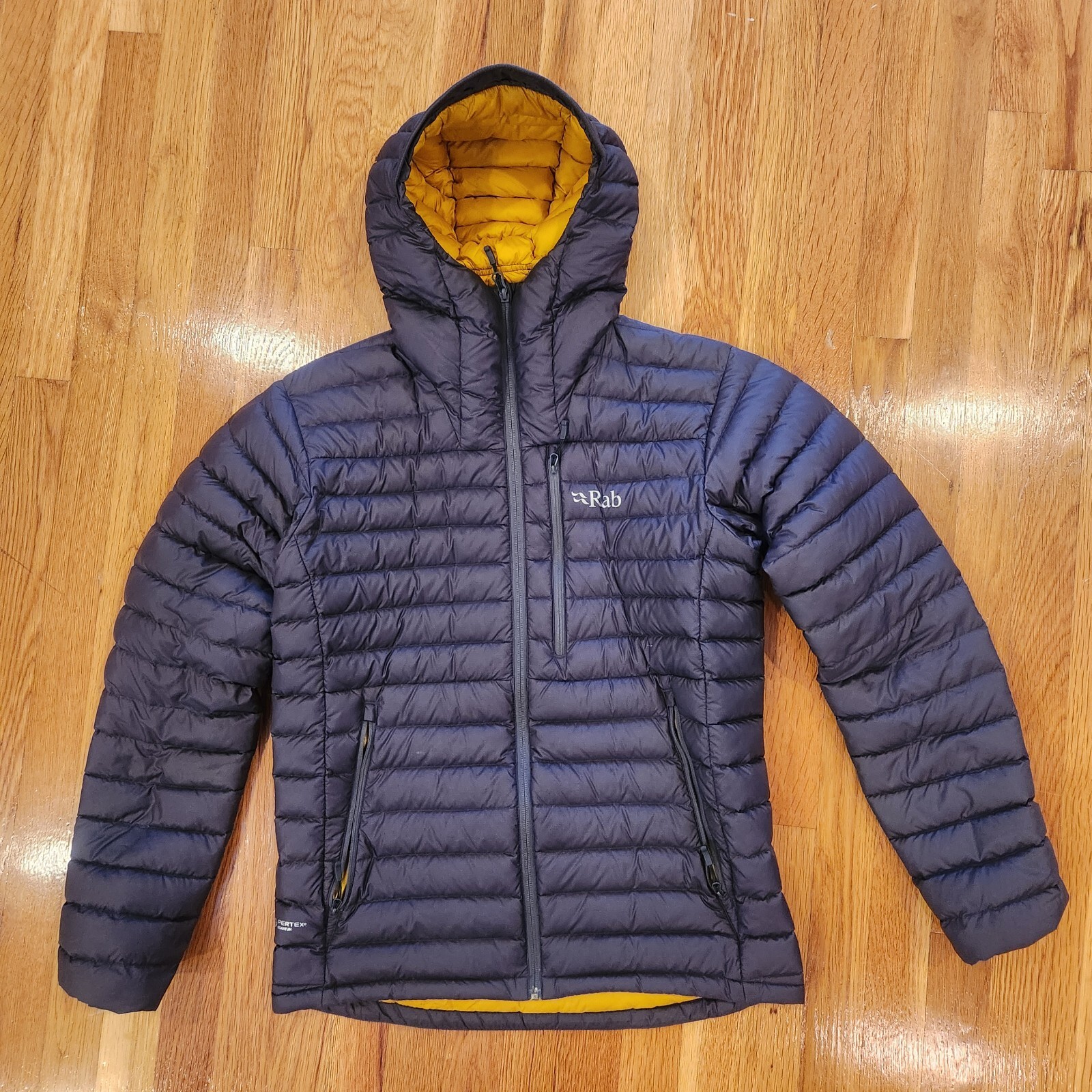 RAB Men's Microlight Alpine Down Jacket Size M Beluga (Gray)/Orange eBay