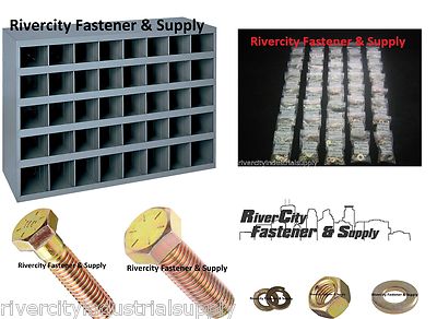 GRADE 8 COARSE THREAD BOLT NUT & WASHER ASSORTMENT / KIT 2510 + 40 HOLE BIN