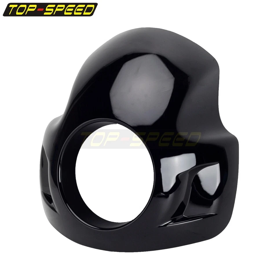 Carenado de faros de motocicleta de 5,75" negro para Harley Sportster XL1200 833 2006-19 Foto 4 de 4