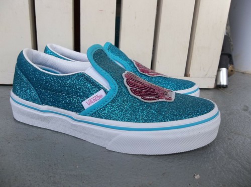 sequin slip on vans