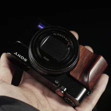 For Sony RX100 M6 M7 M5 M4 Wood Wooden Camera Shutter Release Butoon Hand Grip
