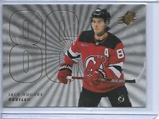 2024-25 UD SPX BASE SILVER PARALLEL JACK HUGHES HOCKEY CARD