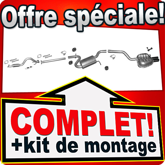 Échappement silencieux VW Jetta A5 1.4 TSi confort routier et look chrome