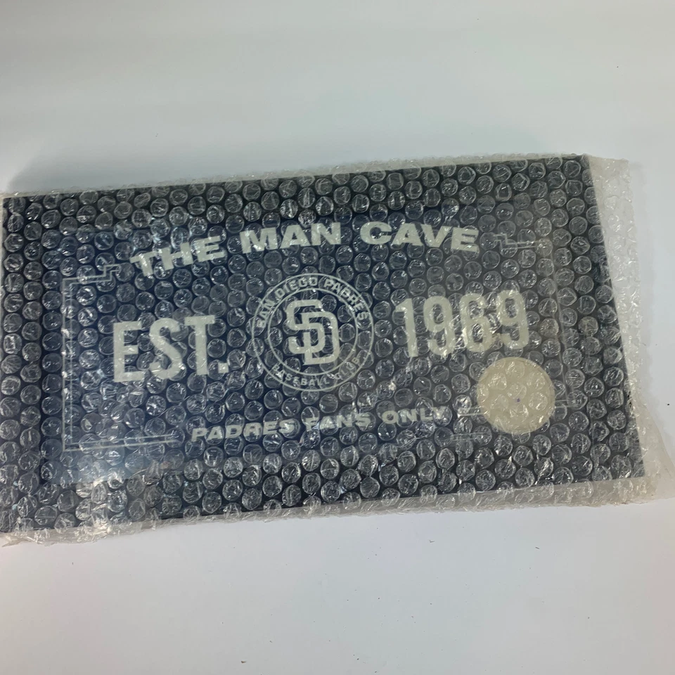 San Diego Padres Man Cave Sign 6x12 Framed Photo With Authentic Game-Used Dirt - Image 4 of 4