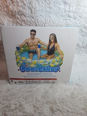 PoolCandy Lemon Print Inflatable Pool 60-inch Diameter, 15-inch High *Open Box