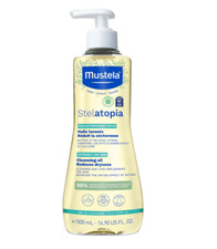 Mustela Stelatopia Eczema Cleansing Oil, 16.9 fl oz, Fragrance-Free, Tear-Free