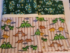 Set Of 2 Handmade Pillowcases Standard Shams Dinosaurs Theme Standard Size Kids
