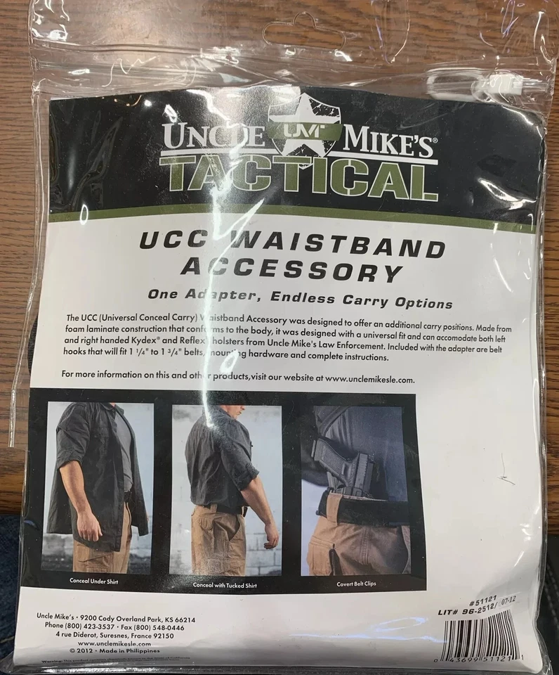 Uncle Mikes Tactical UCC Inside Waistband Adapter Accessory Conceal Carry #51121 - Image 2 of 3