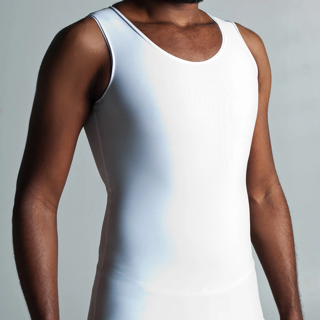 MENS BODY CONTOURING DUAL COMPRESSION UNDERSHIRT SHAPER Sm