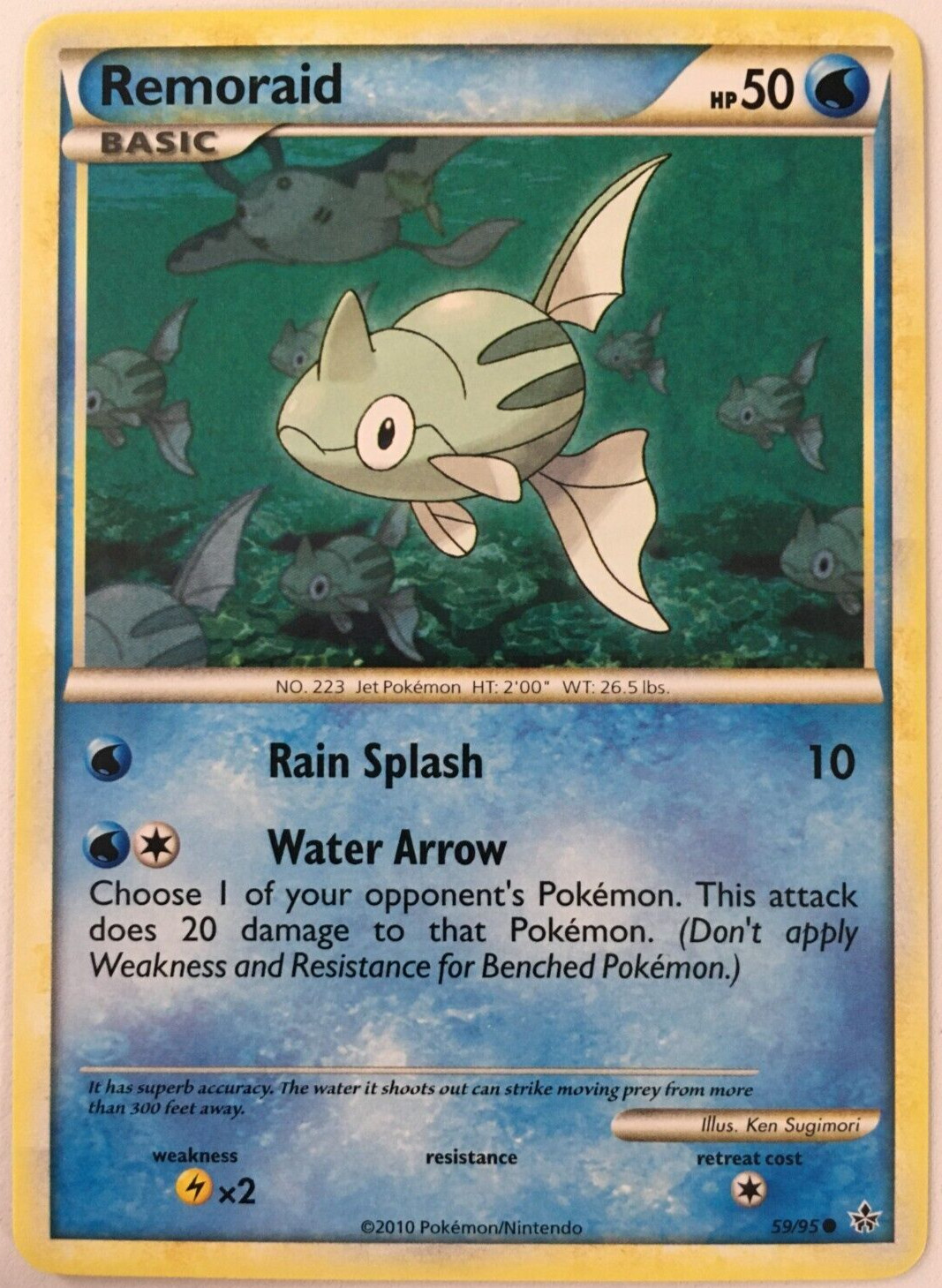 POKEMON REMORAID 59/95 HS UNLEASHED COMMON NEAR MINT